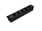 CUBOBOX Steckdoseneinheit schwarz L 6-fach 5x Leermodul