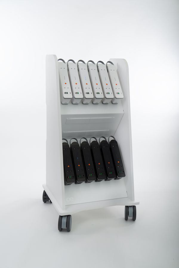 LIBERTY Charging Cart inkl. 12 Akkus mit USB-C&C weiss