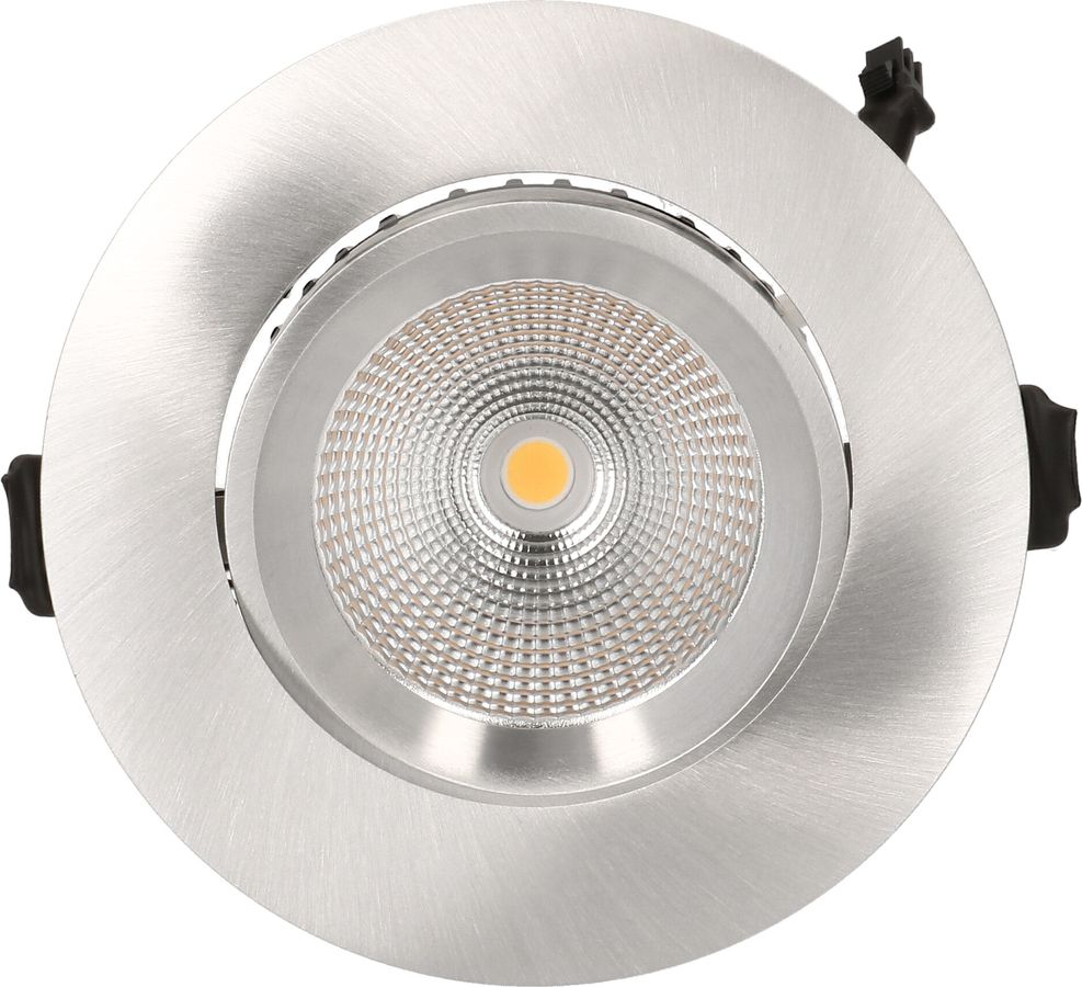 LED-Einbauspot elegance Alu gebürstet 3000K 900lm 38°