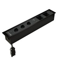 CUBOBOX bloc multipr. noir L 6 fois 3x type 13 1x USB-A/C 2x vide
