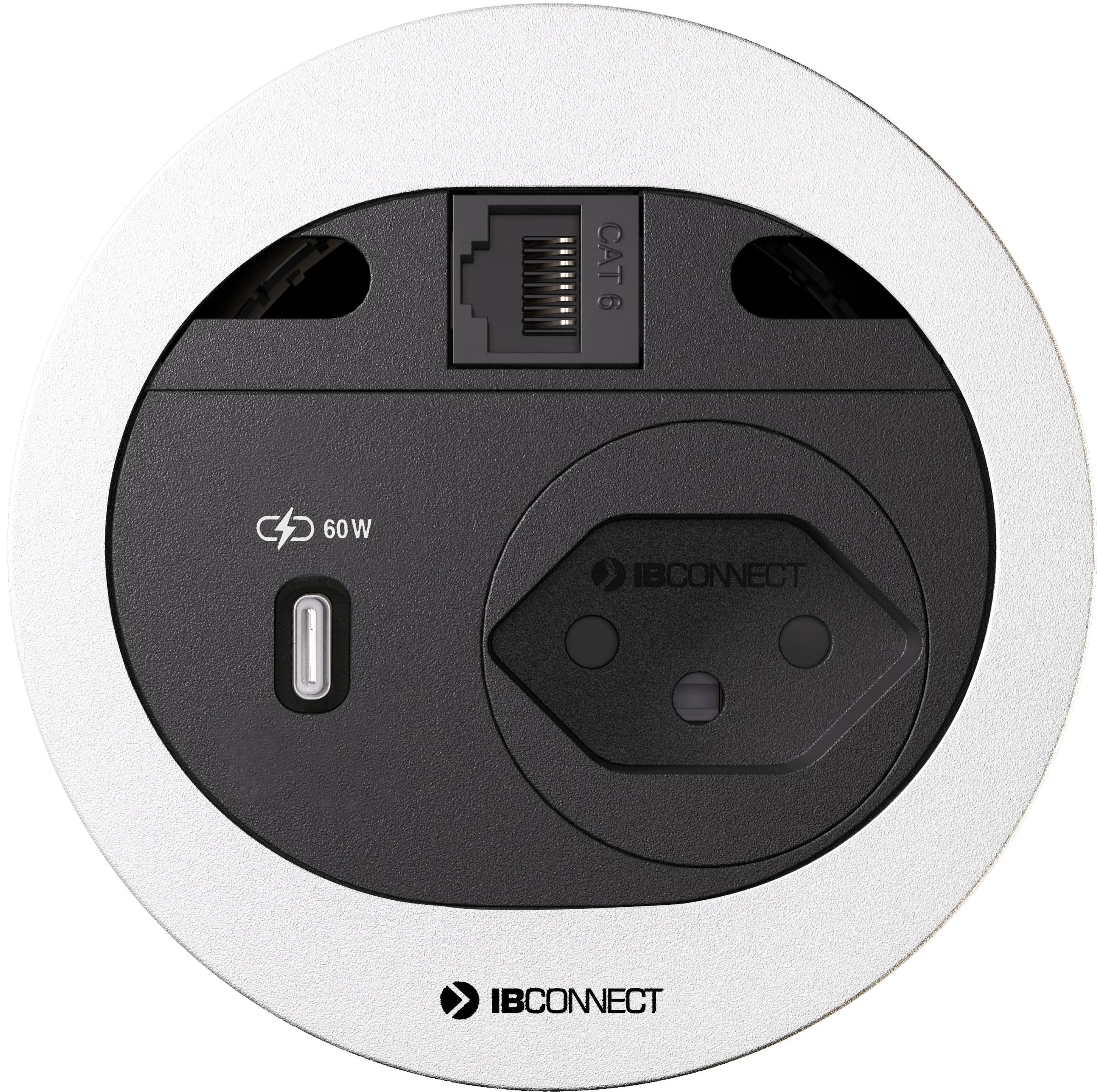 DIVUS Steckdoseneinheit weiss 1x Typ 13 1x USB-C 60W 1x RJ45