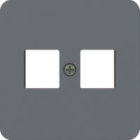 prise réseau 2x Keystone pour inserts RJ45 plaque fr. priamos ant