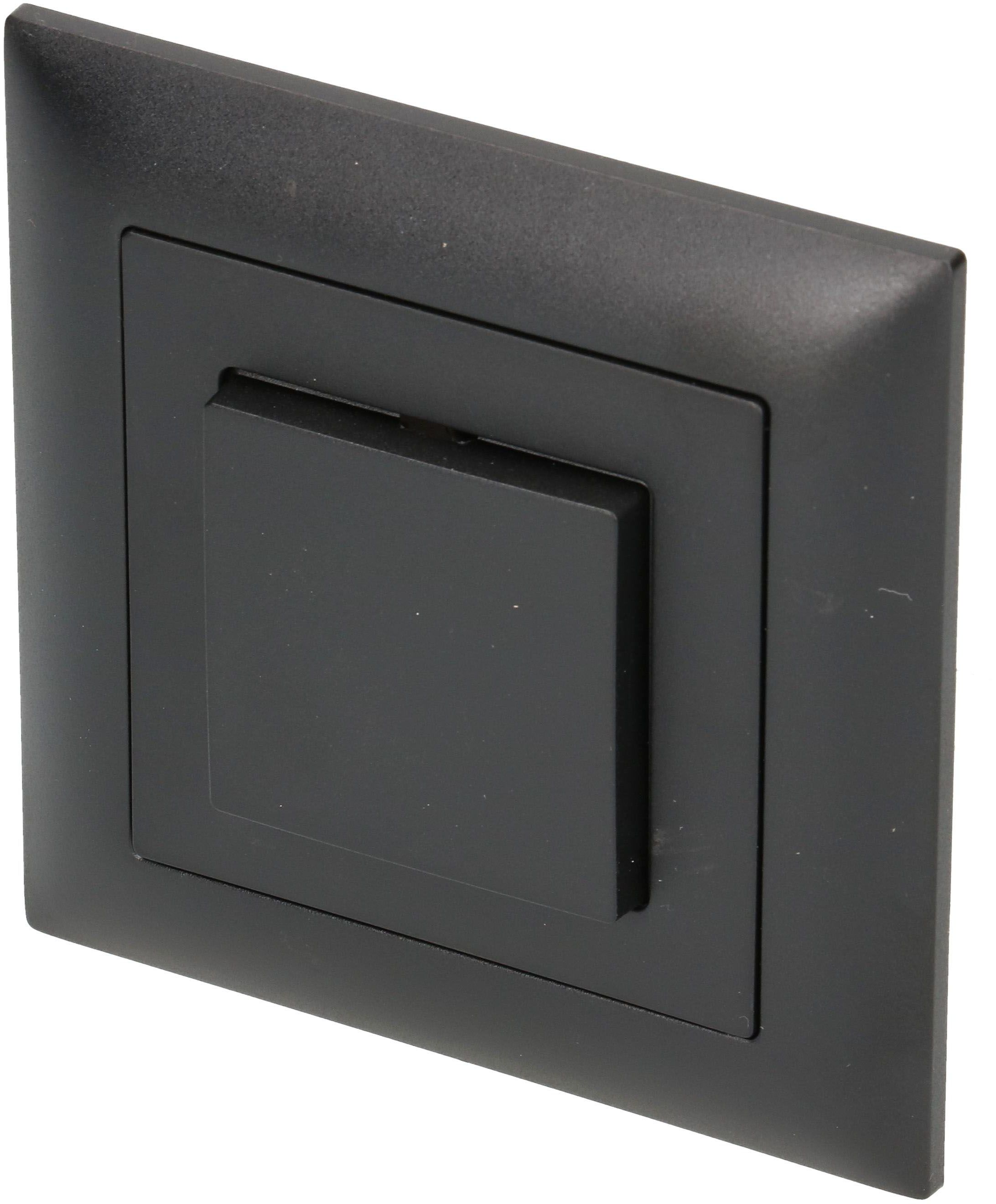 Druckschalter Schema 3 Gr.1x1 UP EdizioDue schwarz