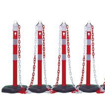 Kettenständer aus Kunststoff 4 Pfosten 4 Ketten á 3 m