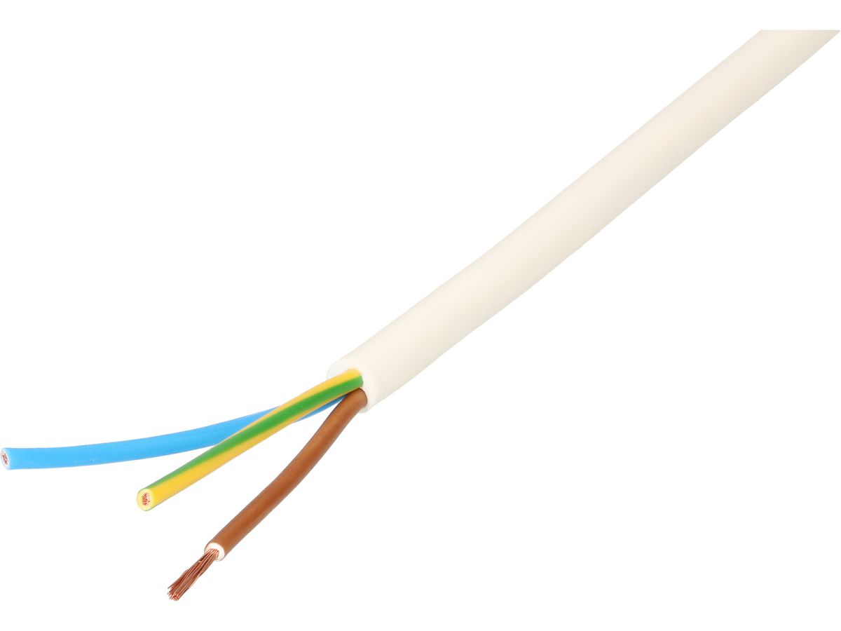 câble TD H05VV-F3G1.0 10m blanc