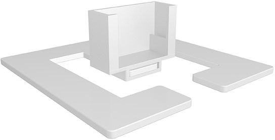Bodenplatte Easy-Floor-Qube weiss RAL9003