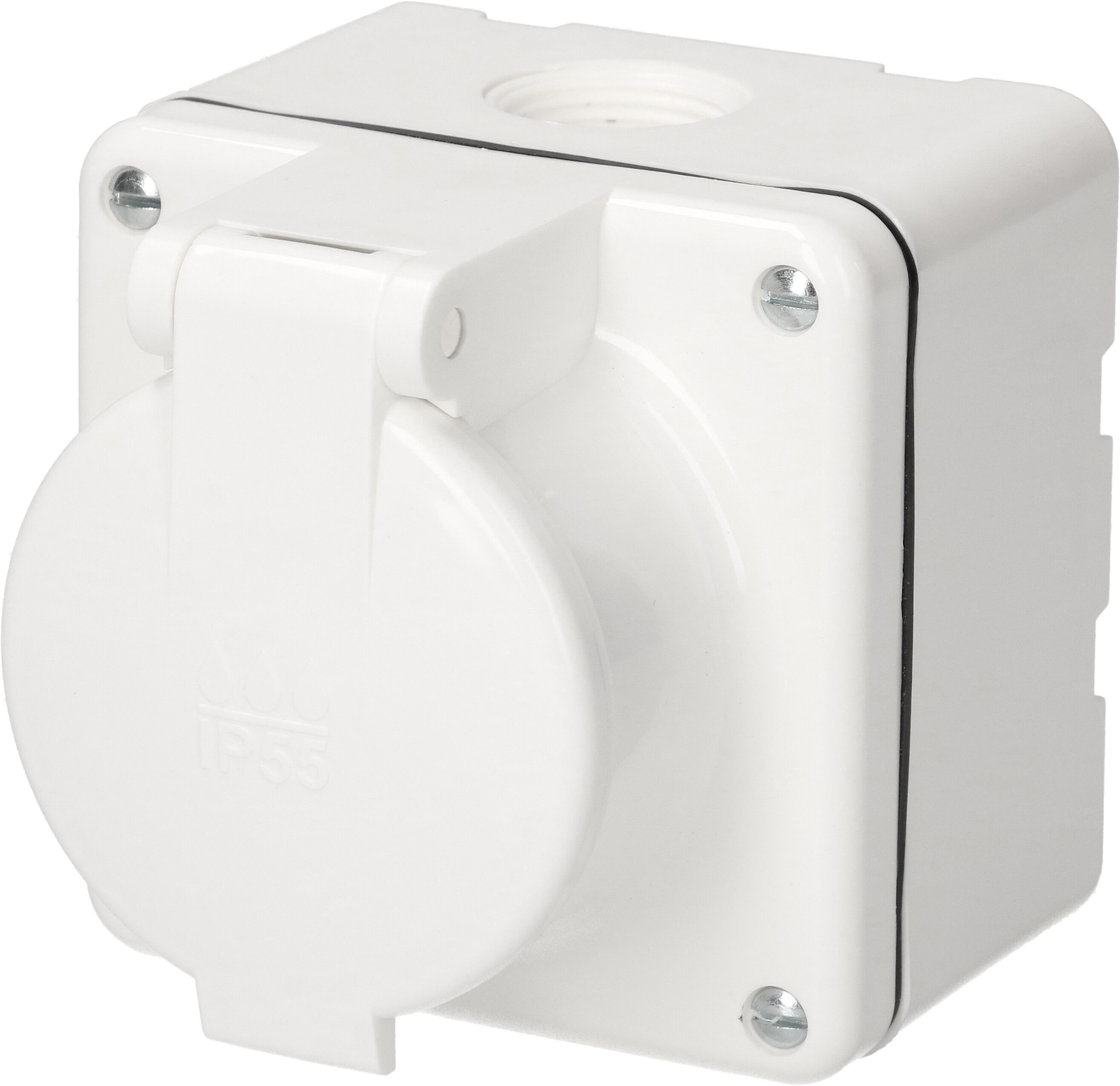 presa 1x tipo 23 dim.1x1 AP Mica Nass IP55 bianco