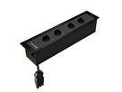 CUBOBOX Steckdoseneinheit schwarz M 4-fach 4x Typ 13