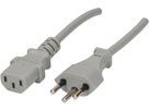 Cavo per apparecchi TD H05VV-F3G0.75 2m grigio T12/C13