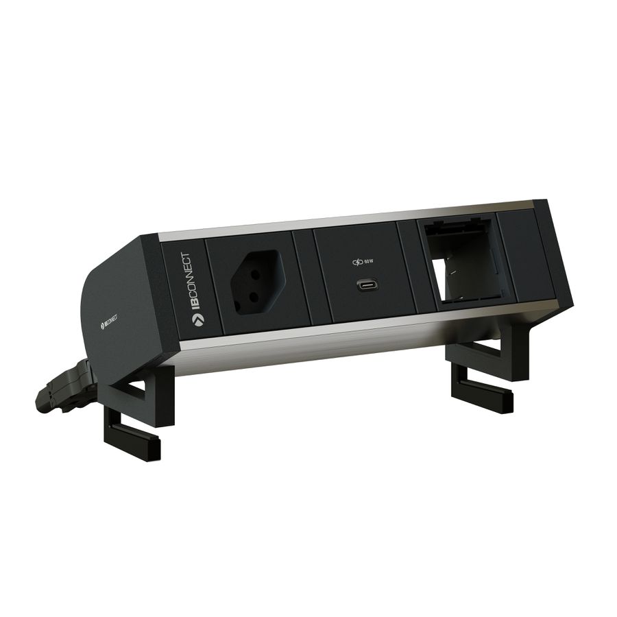 SUPRA presa multipla anodizzato 1x tipo 13 1x USB-C 60W 1x vuoto