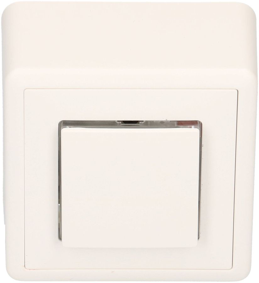 Drucktaster A/R beleuchtet AP EdizioDue weiss