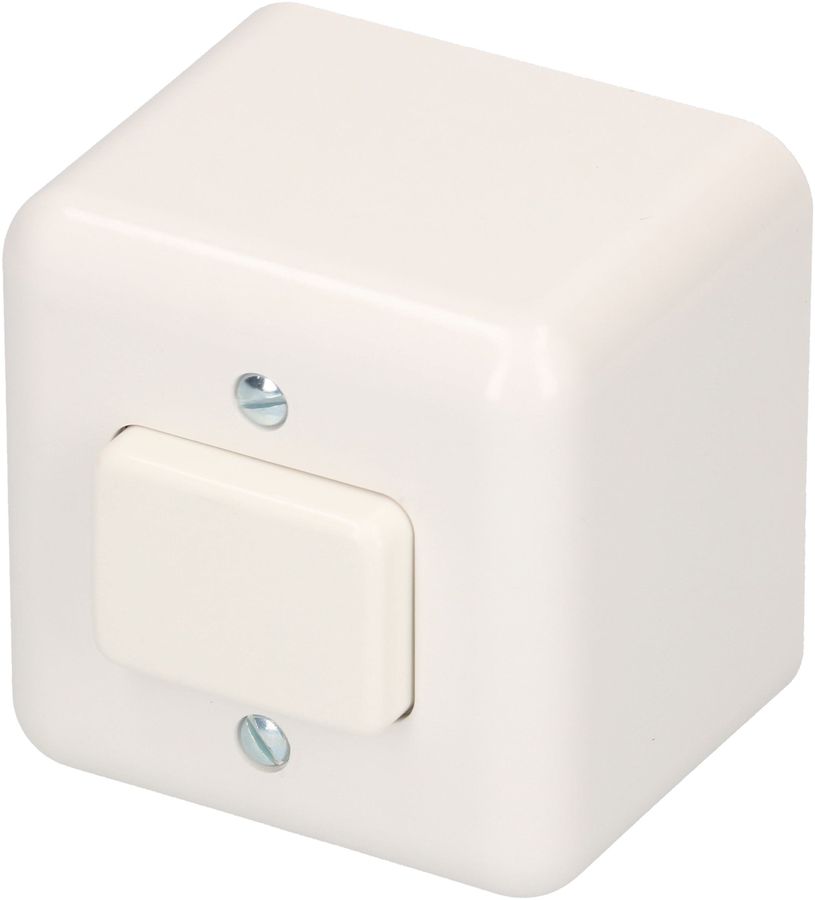 interruttore schema 6 dim.1x1 AP Mica Standard bianco
