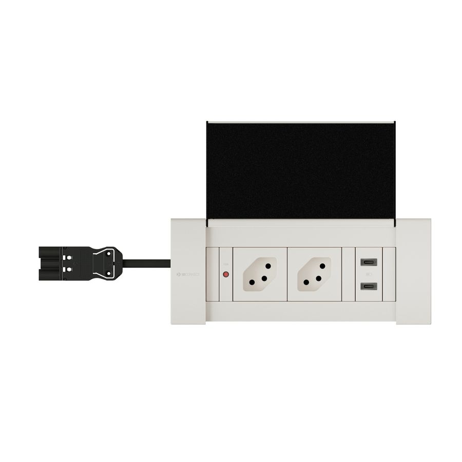 NEXO Steckdoseneinheit weiss 2x Typ 13 1x USB-C/C