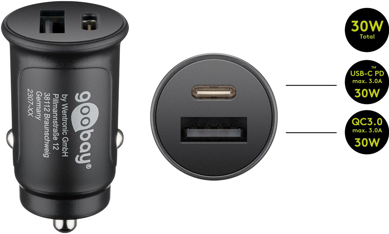 Caricatore rapido da auto USB-C PD compatto