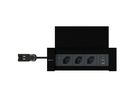 NEXO Steckdoseneinheit schwarz 3x Typ 13 1x USB-A/C