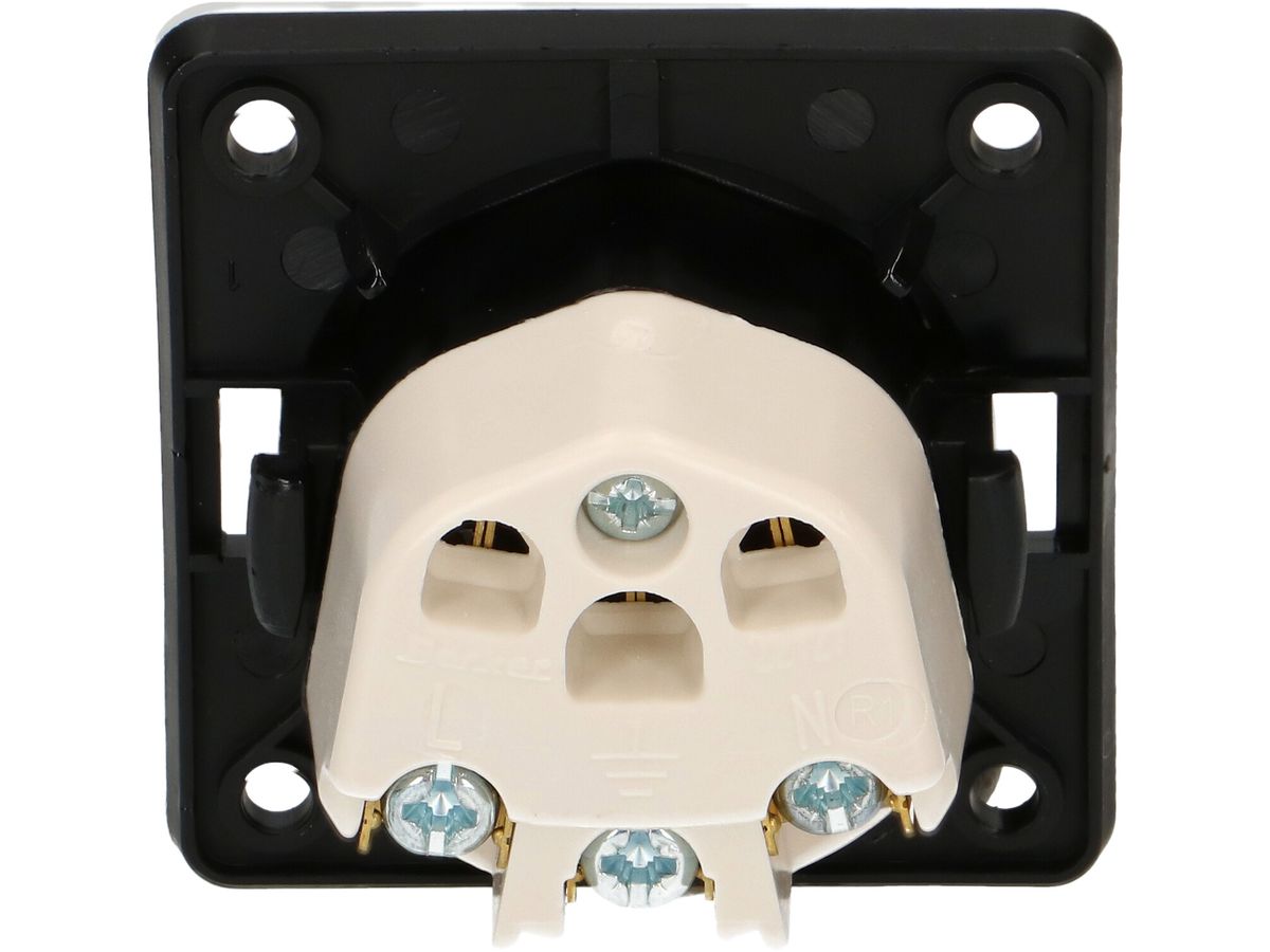 Steckdose 1x Typ 13 Apparat mit Frontplatte Berker Mobil-R sw