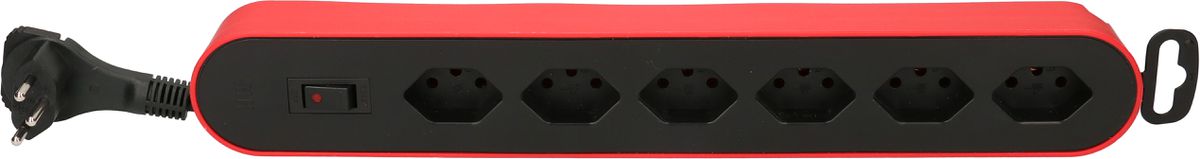 Multiple socket Design Line 6x type 13 red/black