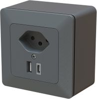 piccola combinazione tipo 13 / USB-A+C 18W AP priamos antracite