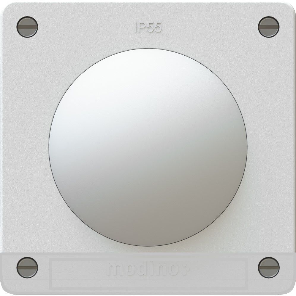 Drucktaster Sonnerie +Name. Einsatz +Frontset exo IP55 weiss
