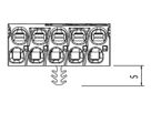 SLK7 Anschlussklemme 5-polig 0.5-2.5mm2 superflach weiss