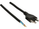 TD câble secteur H05VV-F3G1.5 2m noir type 23