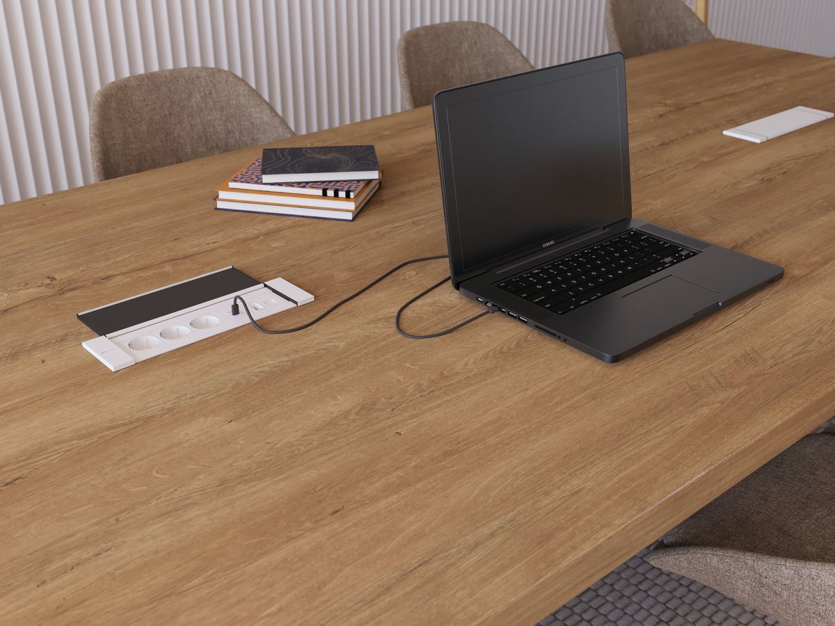 NEXO Steckdoseneinheit schwarz 2x Typ 13 1x USB-C 60W