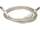 Antennen-Anschlusskabel 110dB 3m transparent Ferritkern