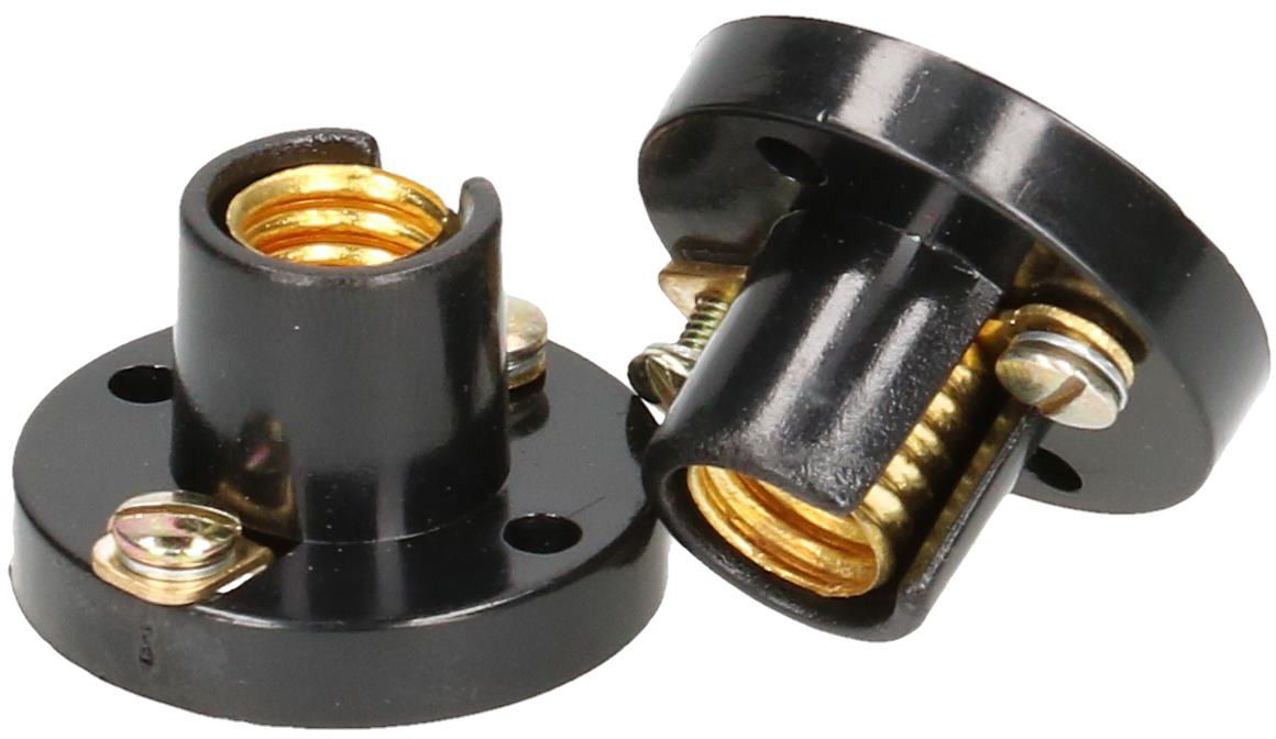 Illuminationsfassung E10 schwarz 2 Stk.