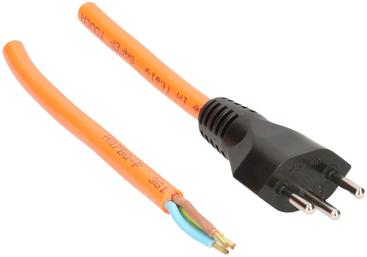 EPR/PUR câble secteur H07BQ-F3G1.5 5m orange type 12