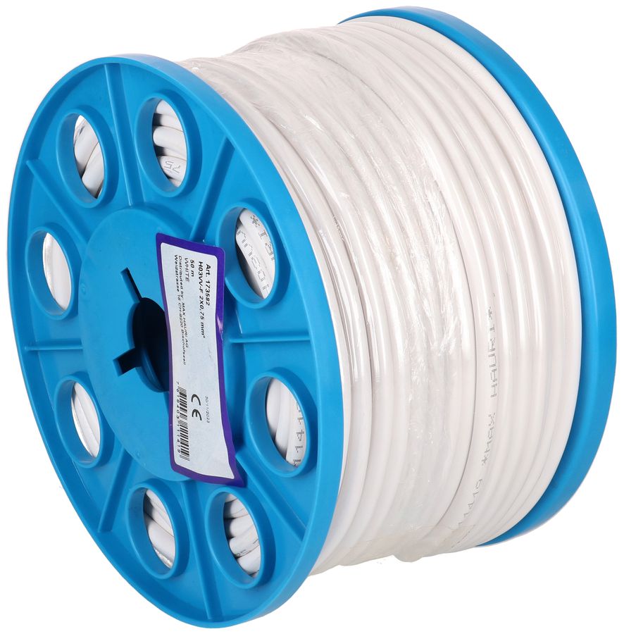 câble TDLR H03VV-F2X0.75 blanc