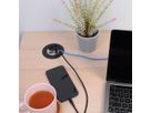 passacavi con USB-A e USB-C Charger nero argento