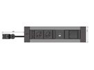 INTRO2.0 Steckdoseneinheit eloxi. 2x Typ 13 1x USB-C 60W 1x blind