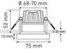 spot encastré à LED ATMA 68 noir 3000K 660lm 32°