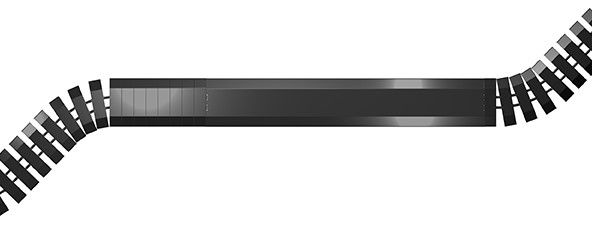 pont pour câbles Easy Bridge 80 1.00m noir RAL9005