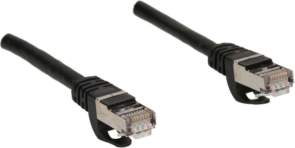 CAT6 S/FTP Netzwerkkabel 1m Schwarz