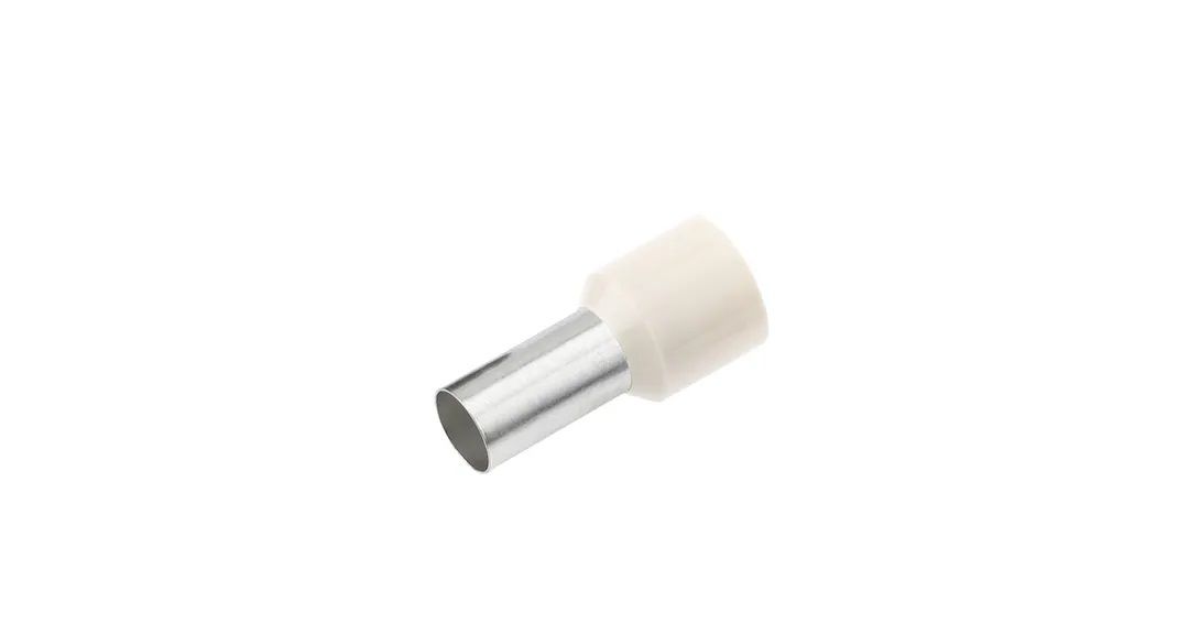 embout de câble isolé 0.5mm² x 8mm blanc