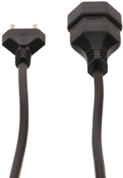 TD-Verlängerung H05VV-F3G1.0 0.25m schwarz Typ 12 / Typ 13