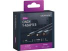 Audio-Y-Adapter-Kabel Klinkenstecker/Cinch-Buchse 0.1m schwarz