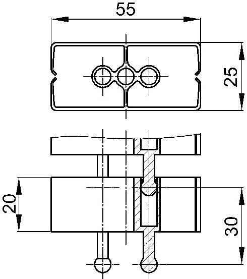 Kabelschlange Cube 1.00m schwarz RAL9005