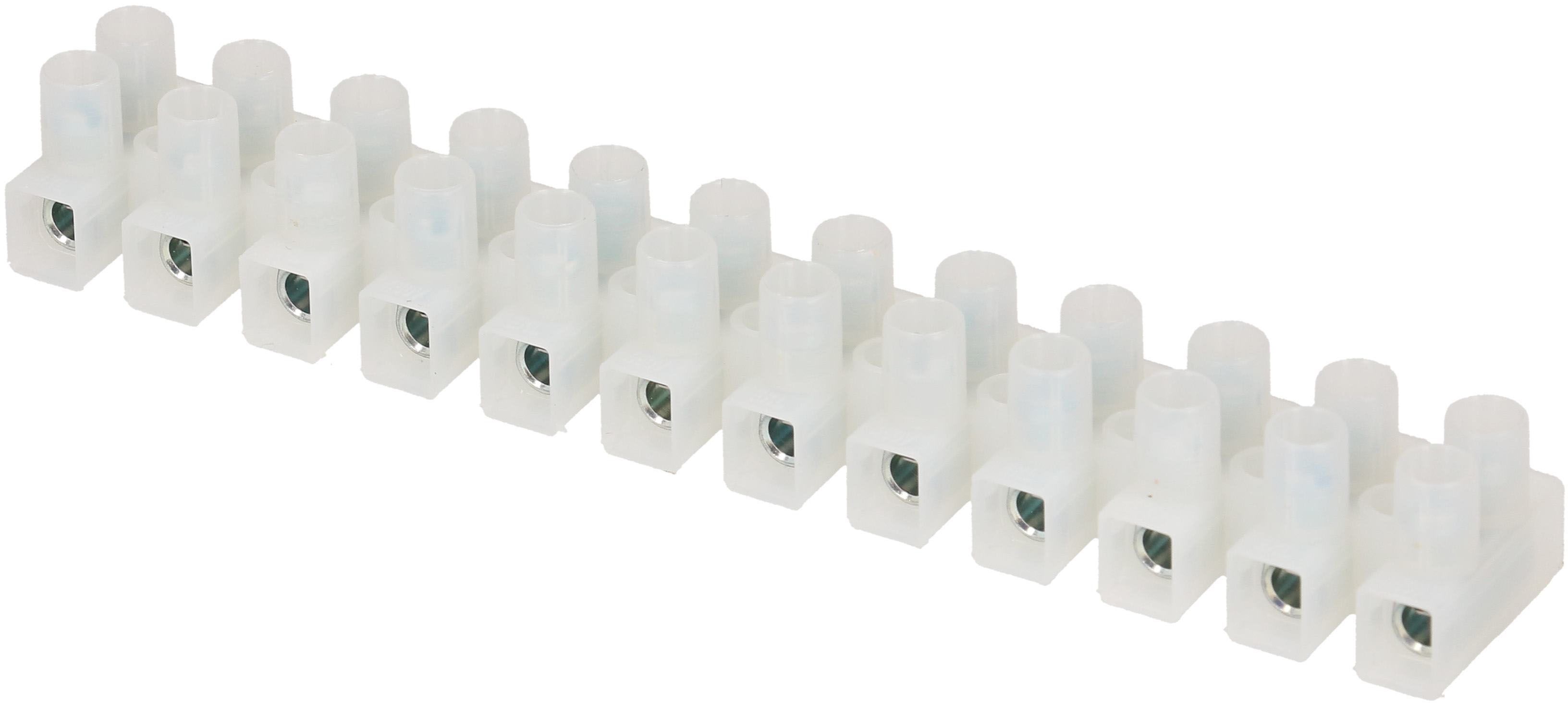 barrete de bornes 0.5-4mm2 12 pôles naturale prot. du fil 2 pcs.