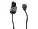 TD-Apparatekabel H05VV-F3G0.75 2m schwarz Typ 12 clip-clap/C13