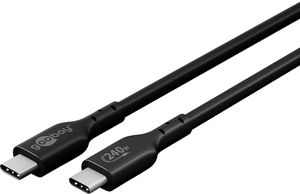 USB-C Kabel, 240W, USB 2.0, 0.48Gbit/s, 1m, schwarz