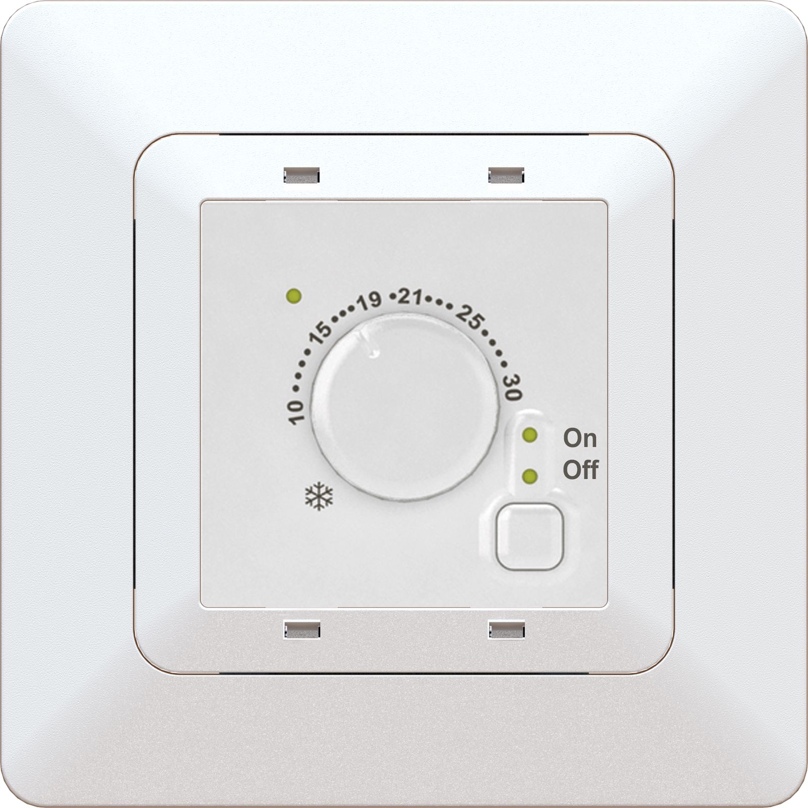 Thermostat d'ambiance en saillie, avec sonde ext., priamos, blanc - MAX  HAURI AG