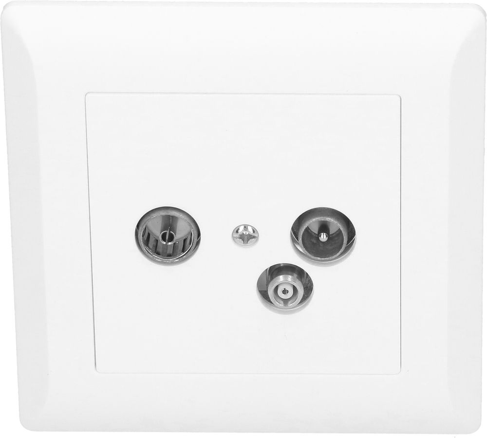 Radio/TV/Daten Durchgangs-/Enddose 15dB UP Kallysto weiss