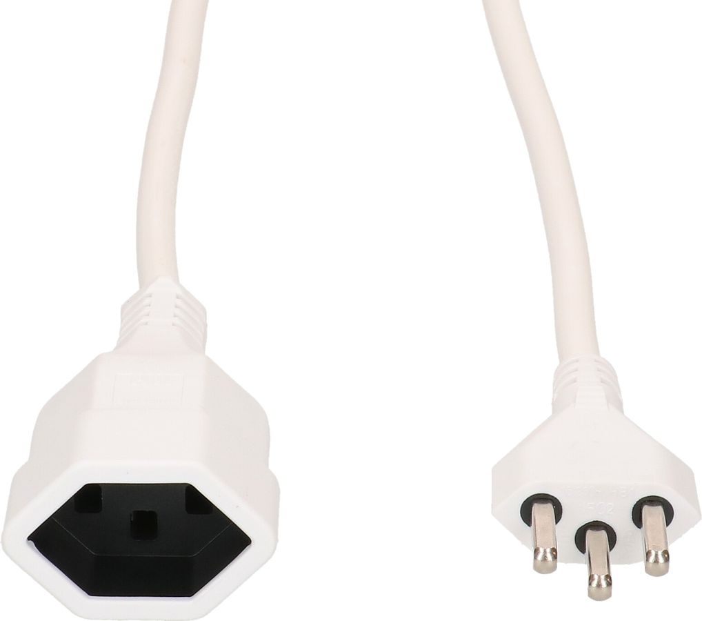 TD-Verlängerung H05VV-F3G1.5 2m weiss Typ 23 / Typ 23