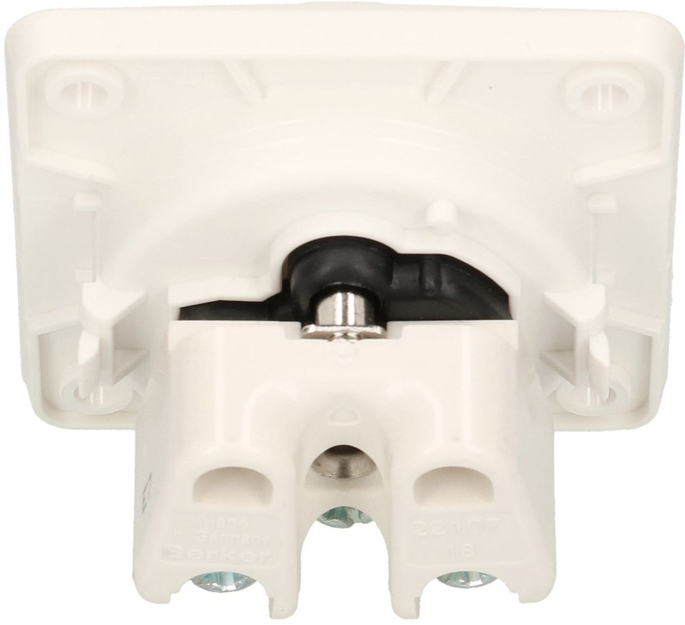 Steckdose 1x Typ E Apparat mit Frontplatte BS Berker Integro ws