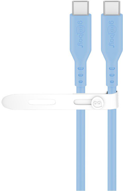 cavo di ricarica USB-C silicone 1.5m blu