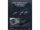 Audio-Y-Adapter-Kabel Klinkenstecker/Cinch-Buchse 0.1m schwarz
