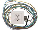 Steckdose 2x Typ 13 1S AP mit Montagebügel priamos weiss
