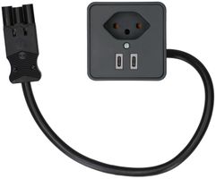 presa aggiuntiva per mobili 1x tipo 13 USB C+C ant 0.5m AC166